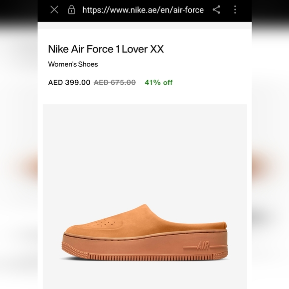 NEW Nike Womens Air Force 1 Lover XX Leather Mules Cinder Orange SZ 10 - Picture 3 of 11